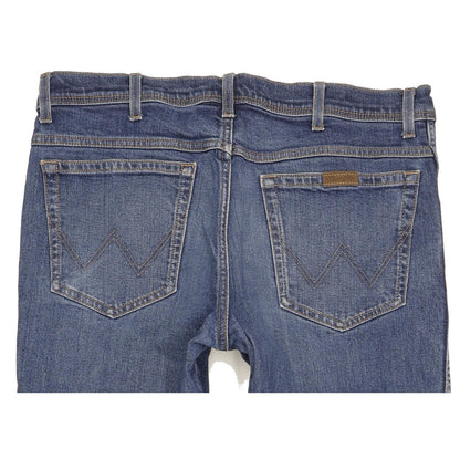 Wrangler Men Blue Straight Regular Stretch Jeans W36 L28