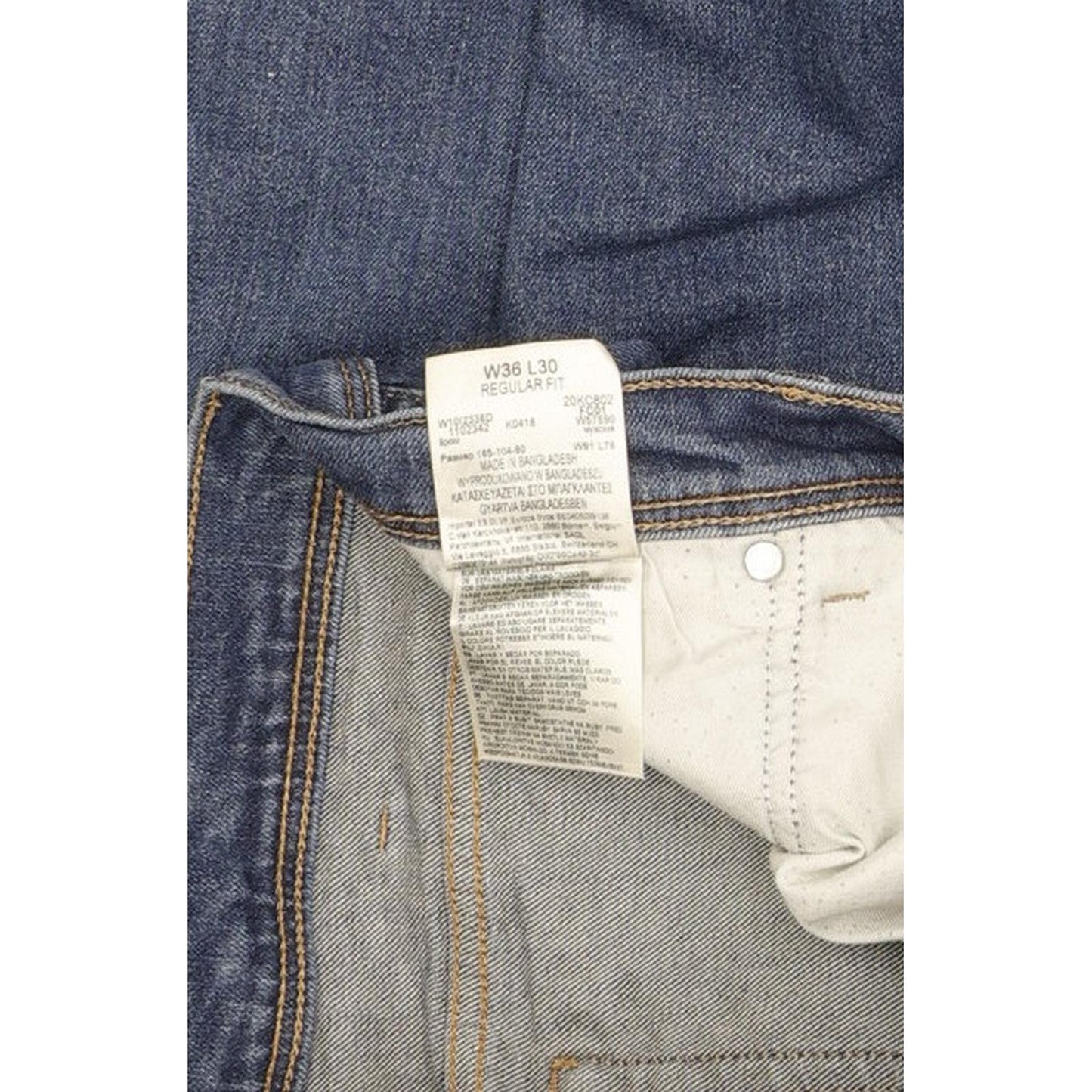 Wrangler Men Blue Straight Regular Stretch Jeans W36 L28