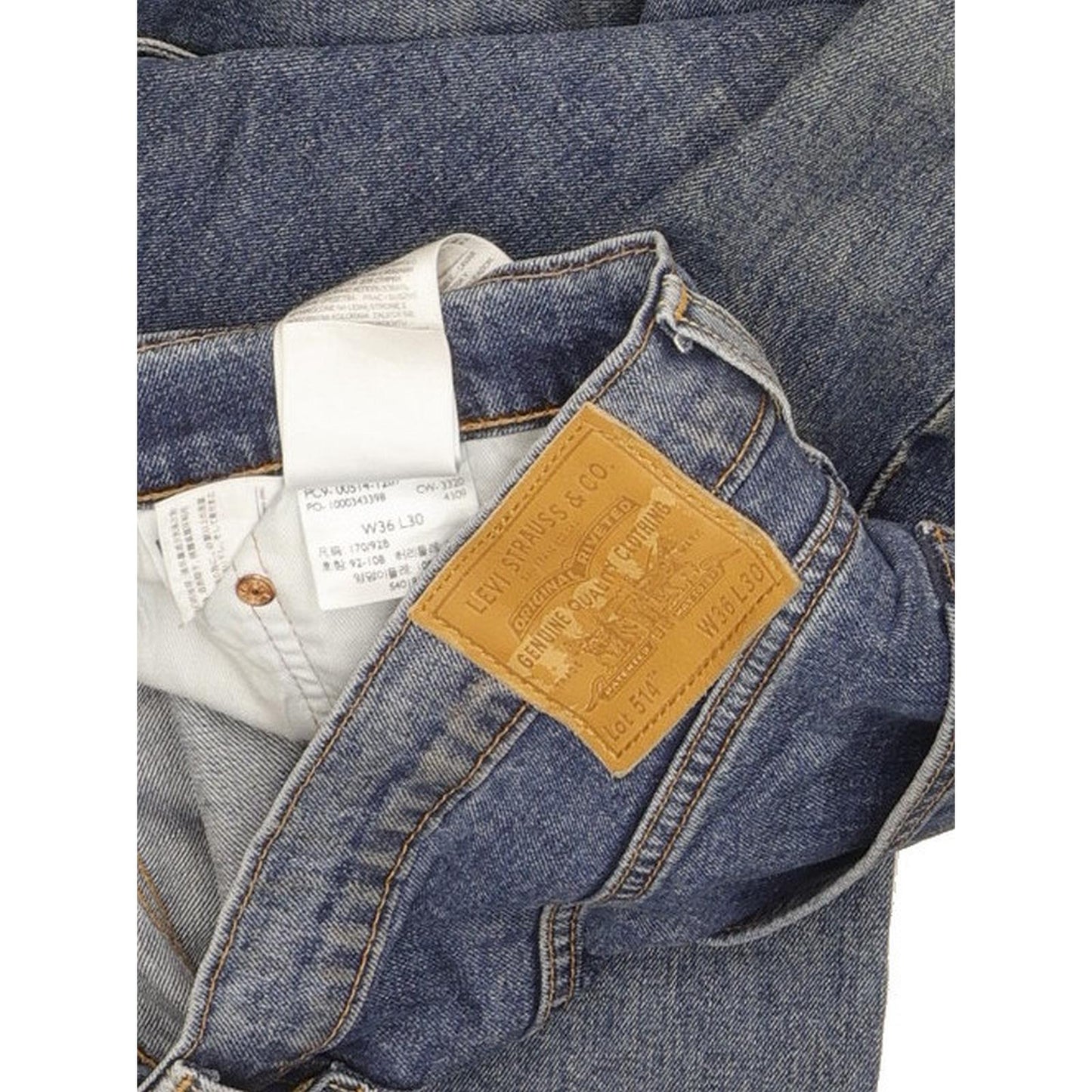 Levi's 514 Men Blue Straight Slim Stretch Jeans W36 L29