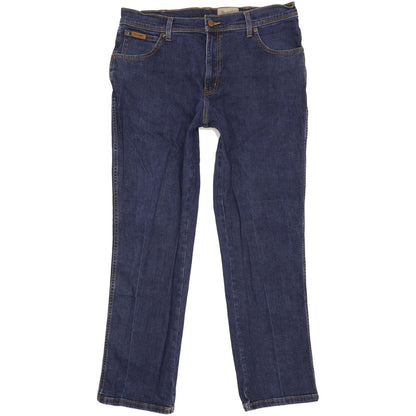 Wrangler Texas Men Blue Straight Regular Stretch Jeans W36 L30