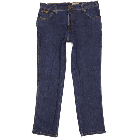 Wrangler Texas Men Blue Straight Regular Stretch Jeans W36 L30