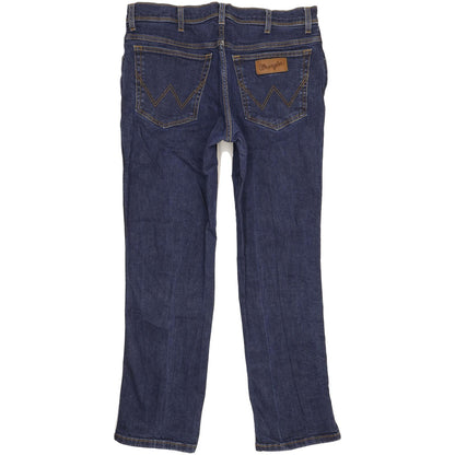 Wrangler Texas Men Blue Straight Regular Stretch Jeans W36 L30