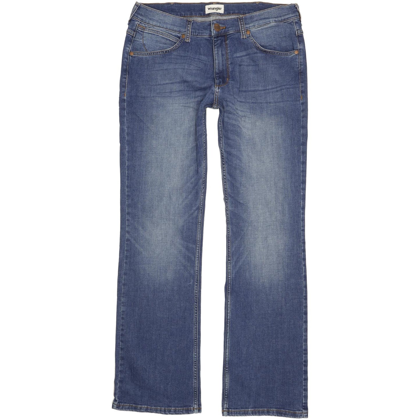 Wrangler Jacksville Men Blue Straight Regular Stretch Jeans W34 L33