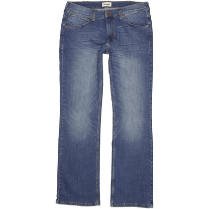 Wrangler Jacksville Men Blue Straight Regular Stretch Jeans W34 L33