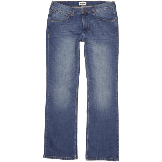 Wrangler Jacksville Men Blue Straight Regular Stretch Jeans W34 L33
