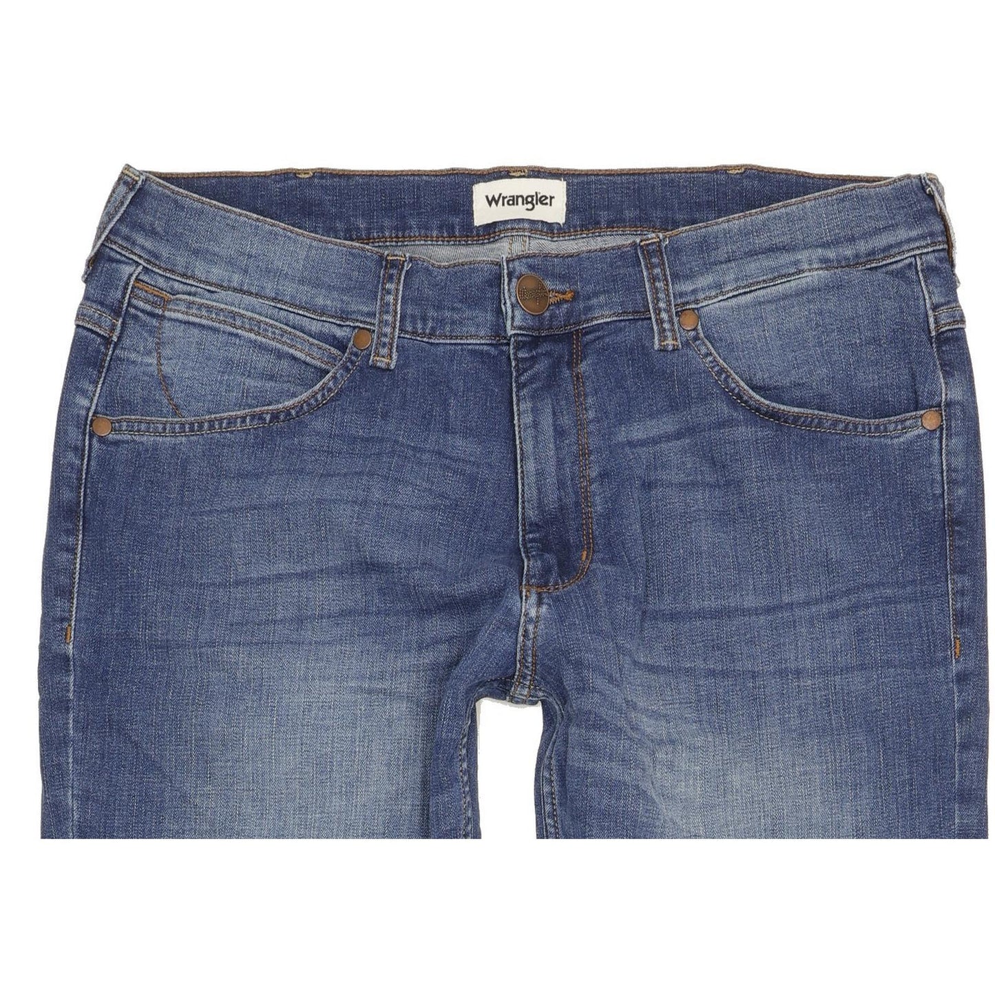 Wrangler Jacksville Men Blue Straight Regular Stretch Jeans W34 L33