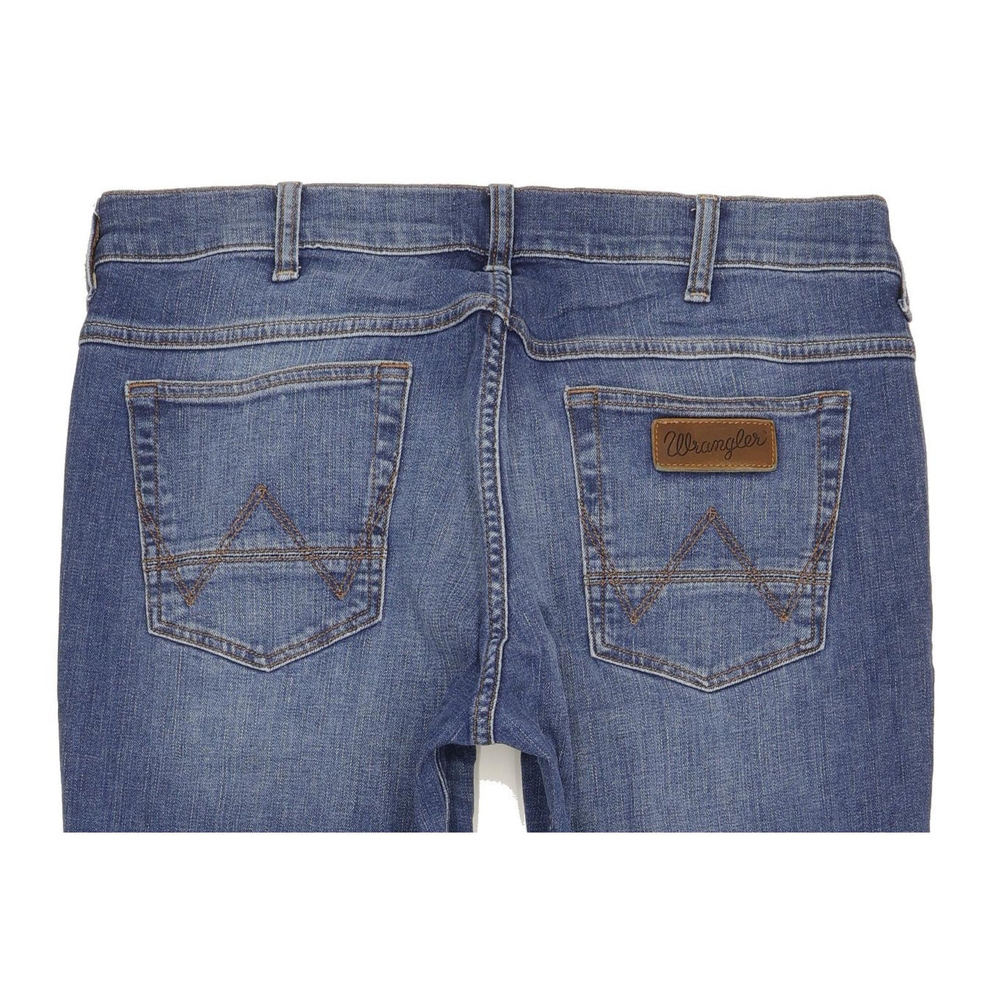 Wrangler Jacksville Men Blue Straight Regular Stretch Jeans W34 L33