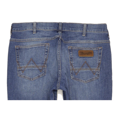 Wrangler Jacksville Men Blue Straight Regular Stretch Jeans W34 L33