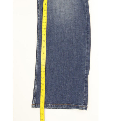 Wrangler Jacksville Men Blue Straight Regular Stretch Jeans W34 L33