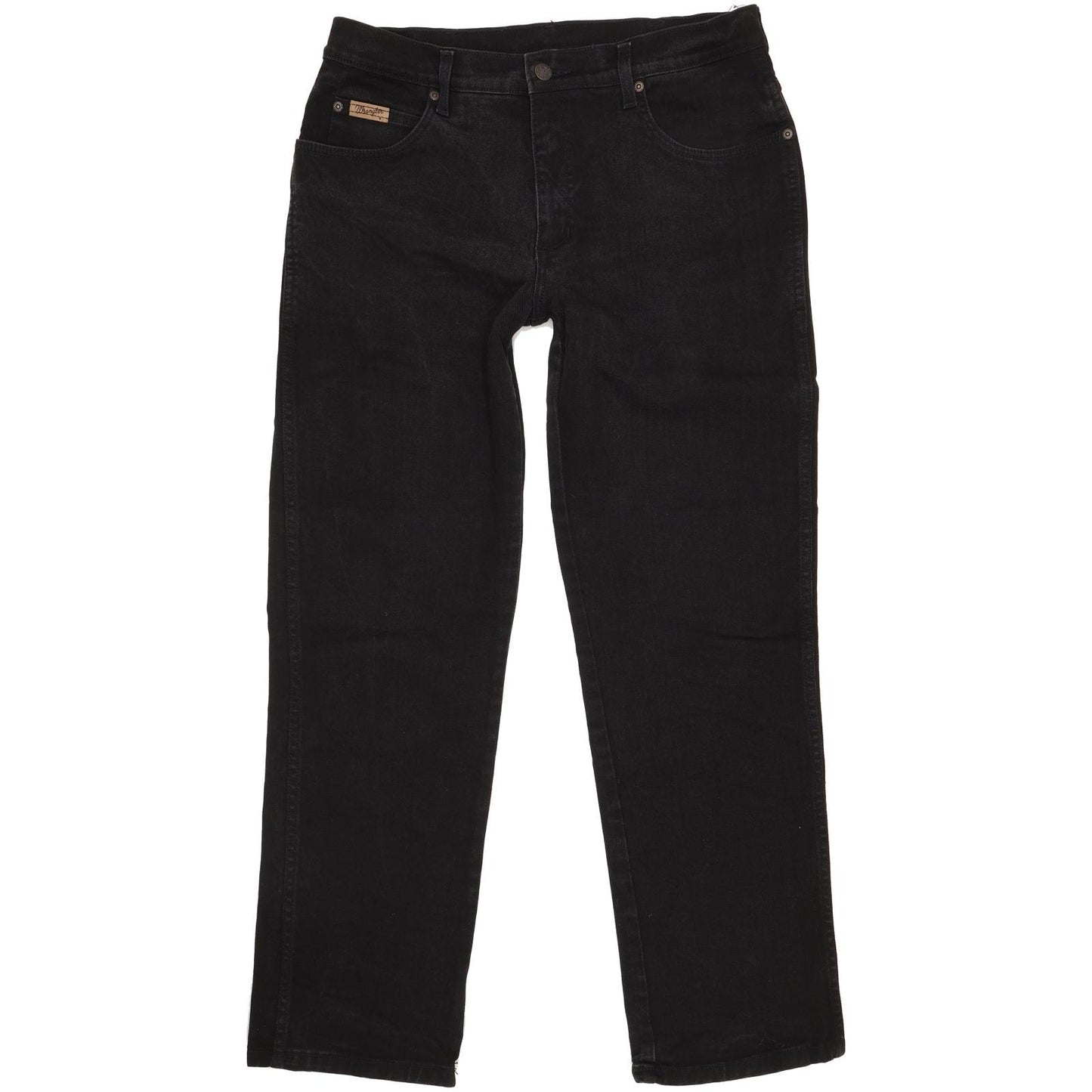 Wrangler Texas Men Black Straight Regular Stretch Jeans W33 L30