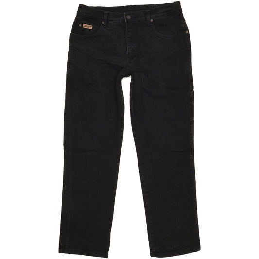 Wrangler Texas Men Black Straight Regular Stretch Jeans W33 L30