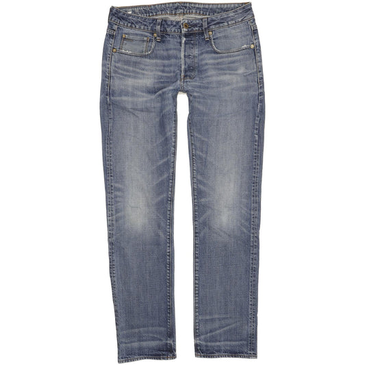 G-Star 3301 Men Blue Straight Regular Jeans W32 L33