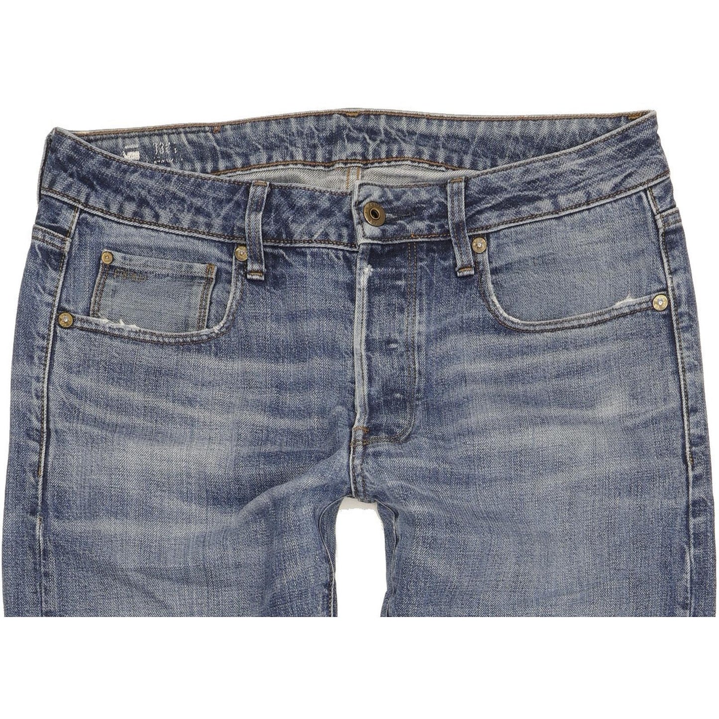 G-Star 3301 Men Blue Straight Regular Jeans W32 L33