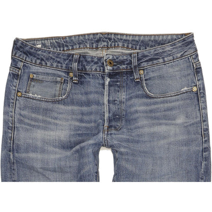 G-Star 3301 Men Blue Straight Regular Jeans W32 L33