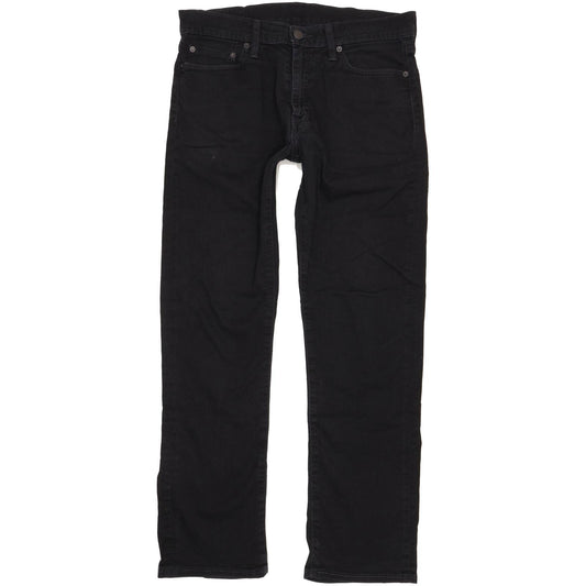 Levi's 504 Men Black Straight Regular Stretch Jeans W33 L32