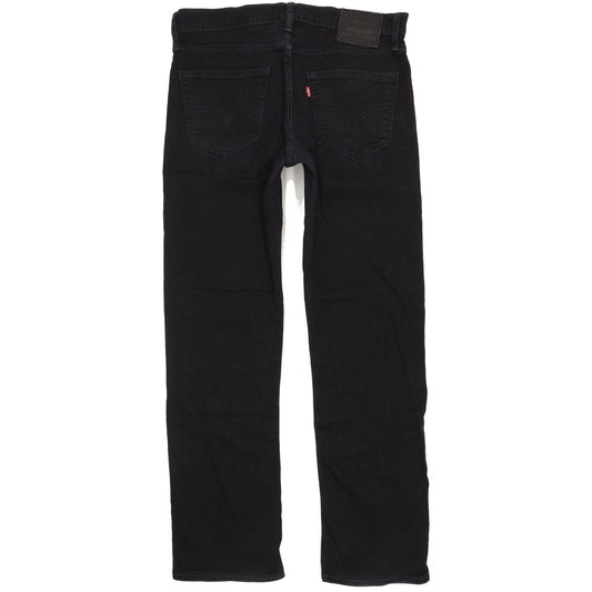 Levi's 504 Men Black Straight Regular Stretch Jeans W33 L32