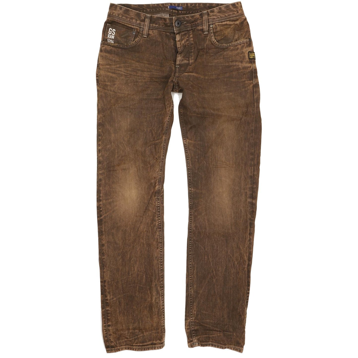 G-Star Attacc Men Brown Straight Regular Jeans W34 L34