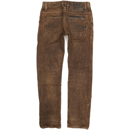 G-Star Attacc Men Brown Straight Regular Jeans W34 L34