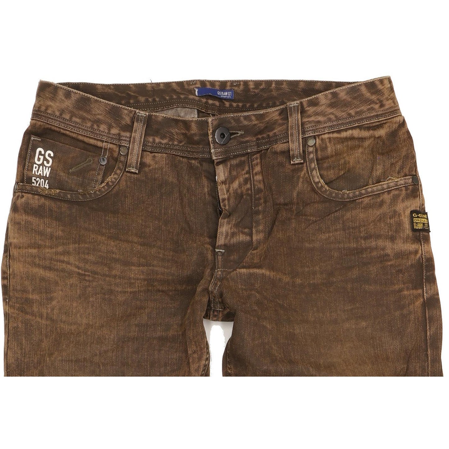 G-Star Attacc Men Brown Straight Regular Jeans W34 L34