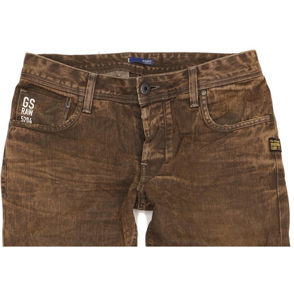 G-Star Attacc Men Brown Straight Regular Jeans W34 L34