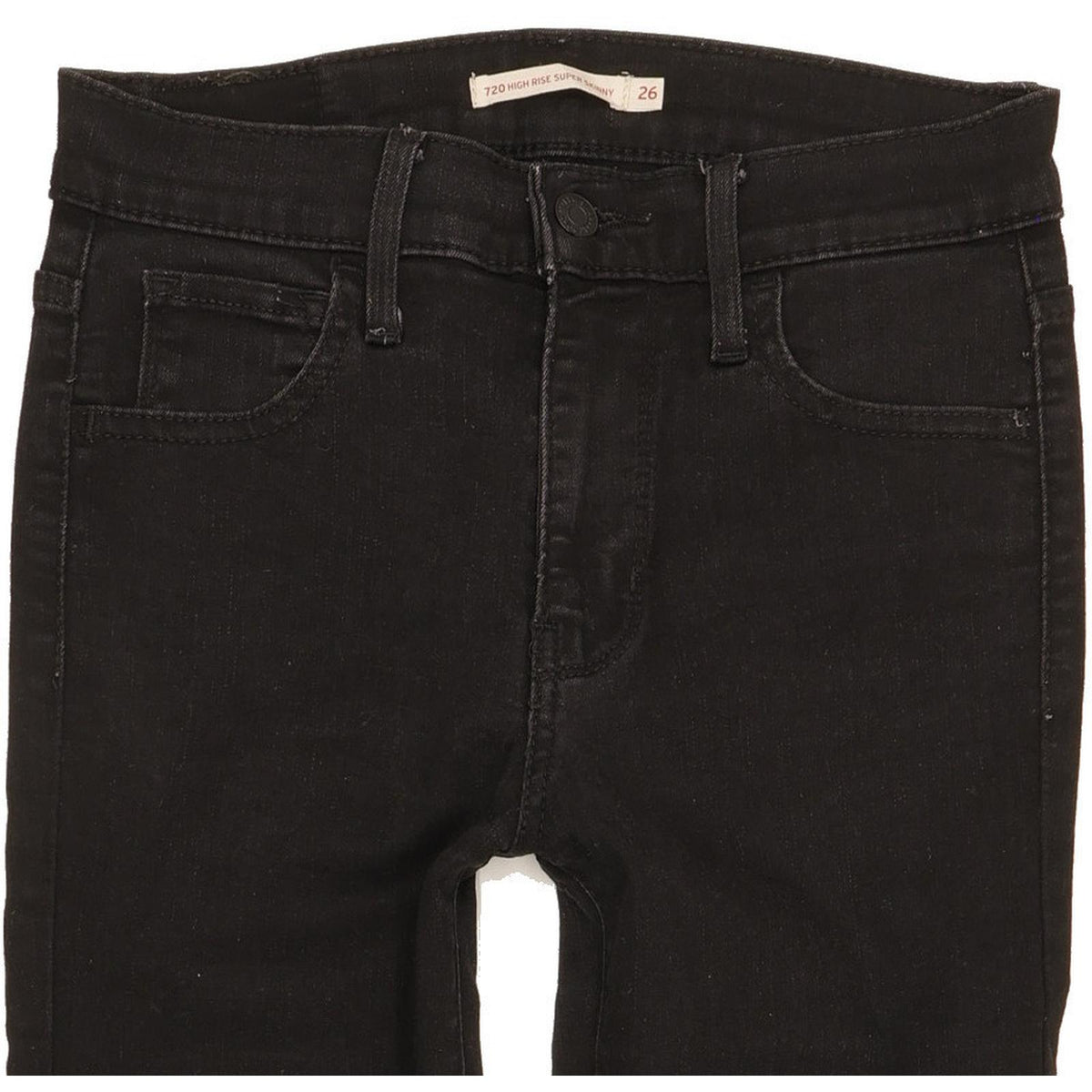 Levi's 720 Women Black Skinny Slim Jeans W26 L28