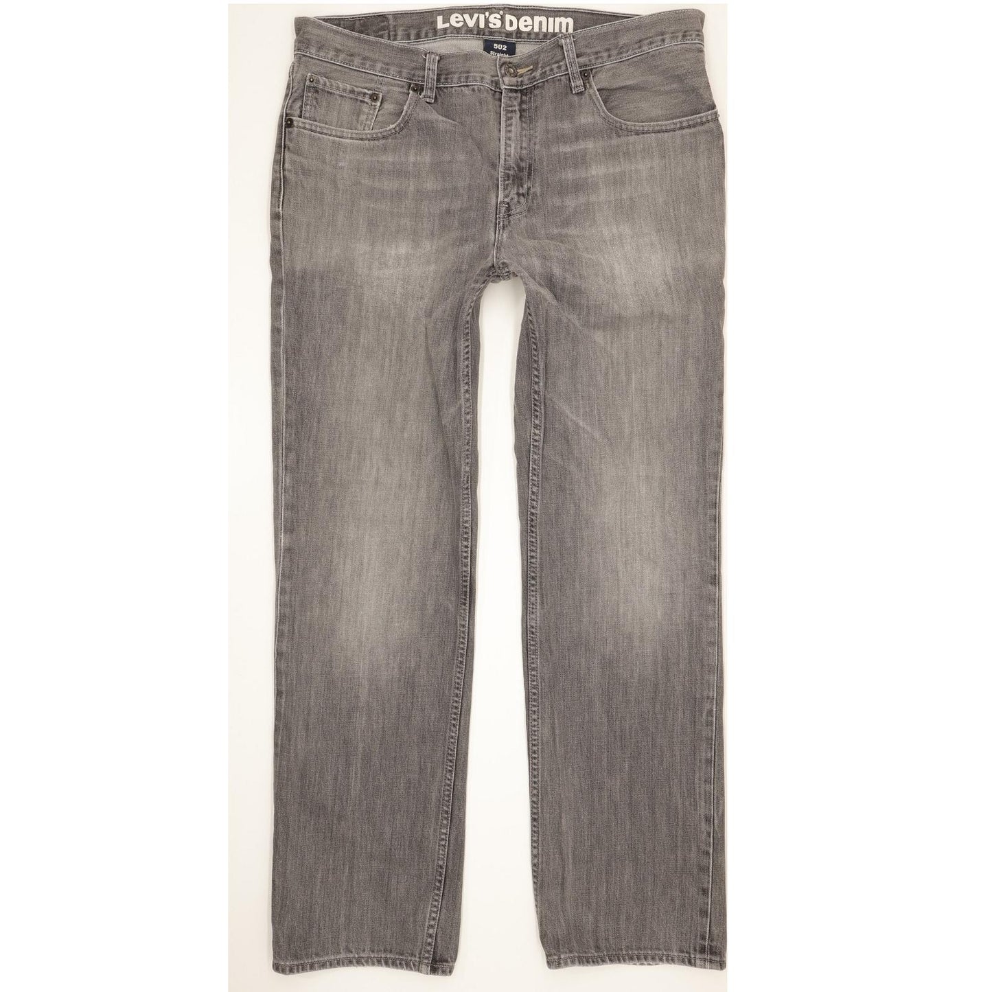 Levi's 502 Men Grey Straight Regular Stretch Jeans W36 L31
