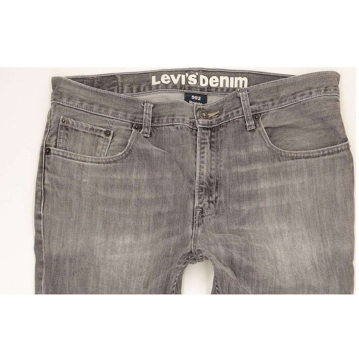 Levi's 502 Men Grey Straight Regular Stretch Jeans W36 L31