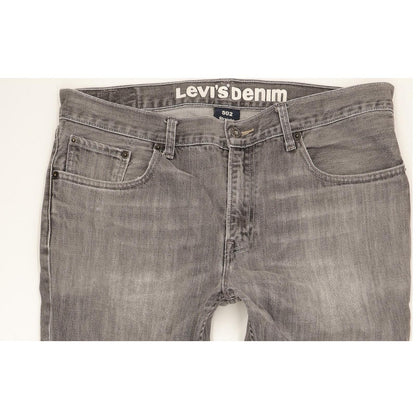Levi's 502 Men Grey Straight Regular Stretch Jeans W36 L31