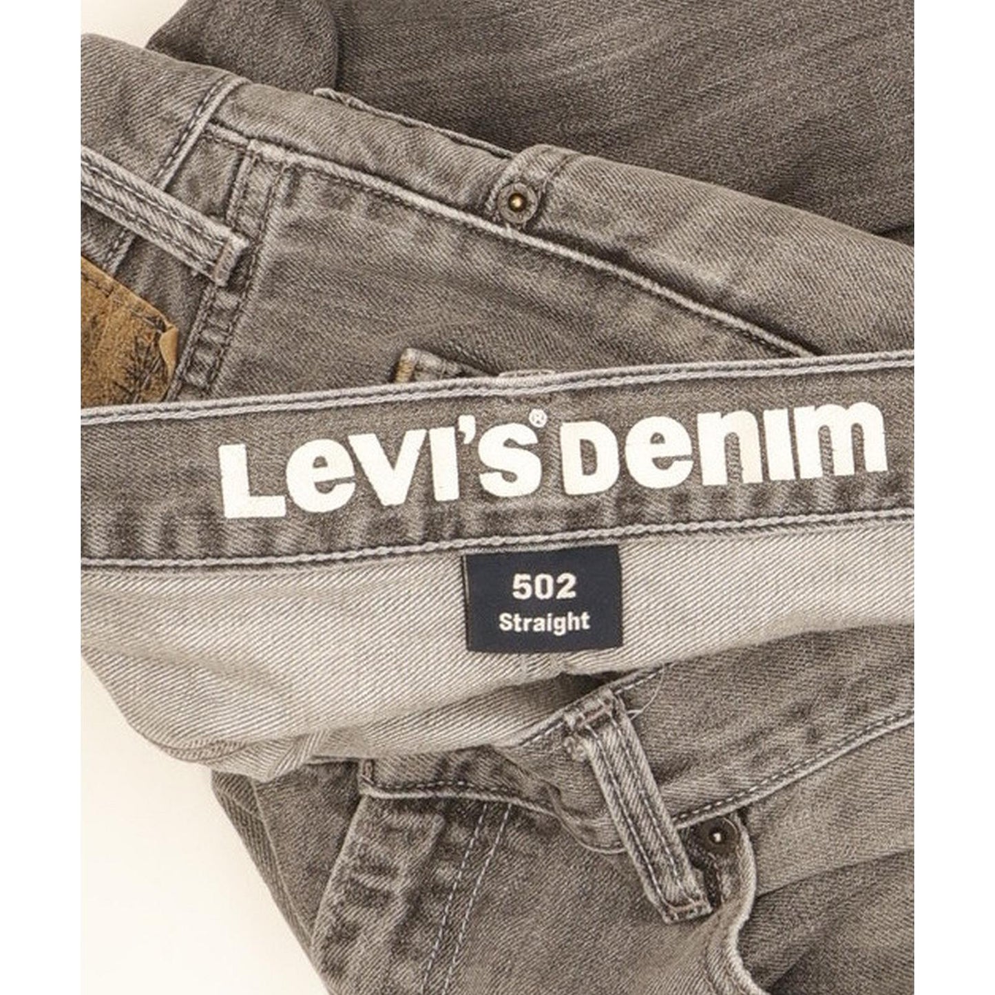 Levi's 502 Men Grey Straight Regular Stretch Jeans W36 L31