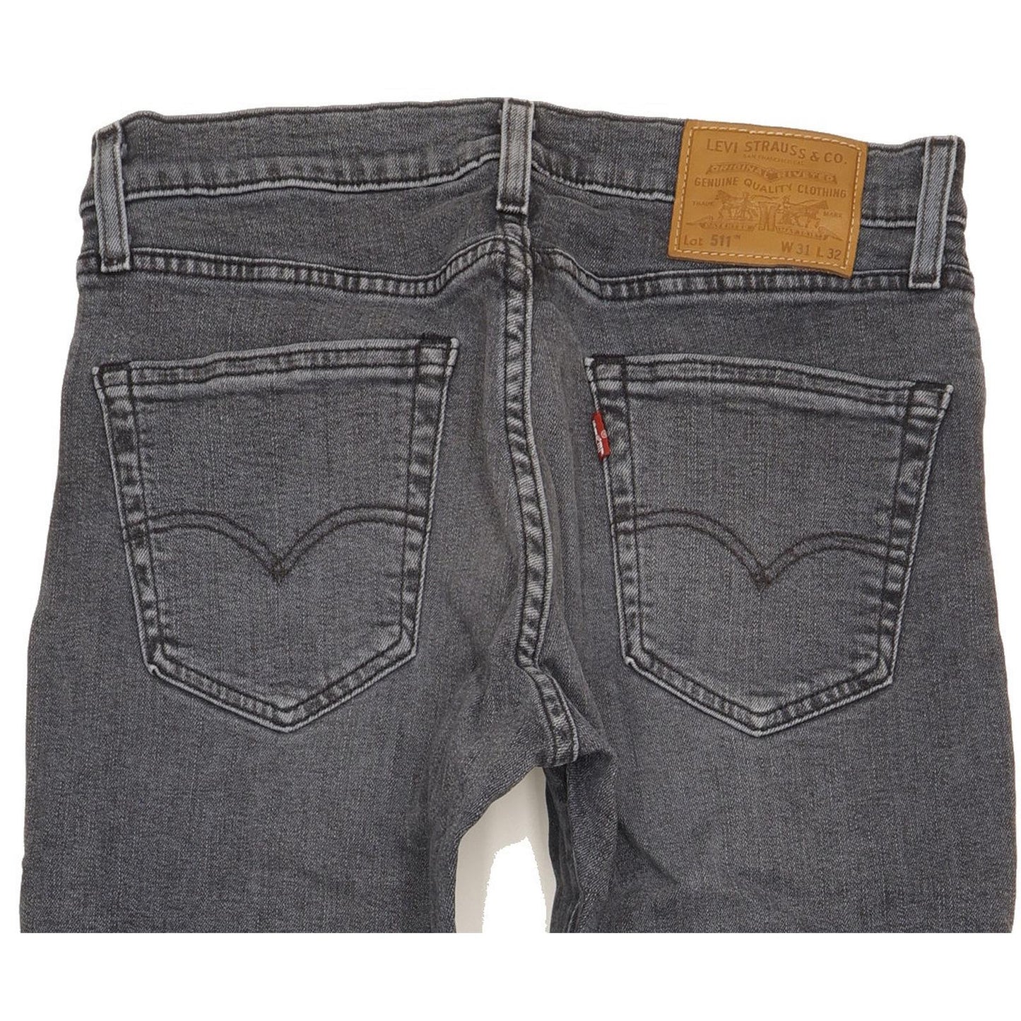 Levi's 511 Men Grey Straight Slim Stretch Jeans W31 L31