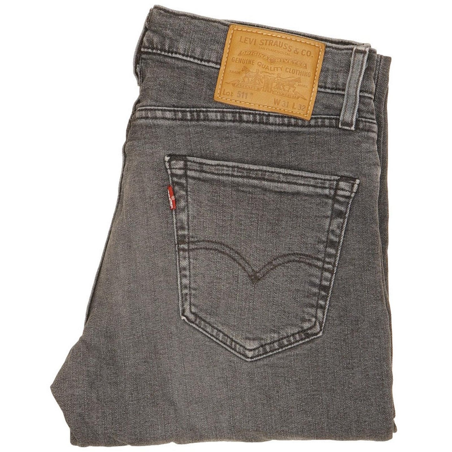 Levi's 511 Men Grey Straight Slim Stretch Jeans W31 L31