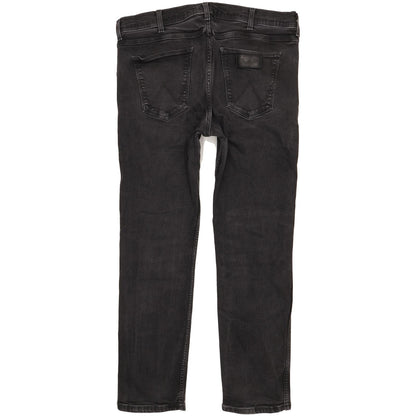 Wrangler Greensboro Men Black Straight Regular Stretch Jeans W36 L30