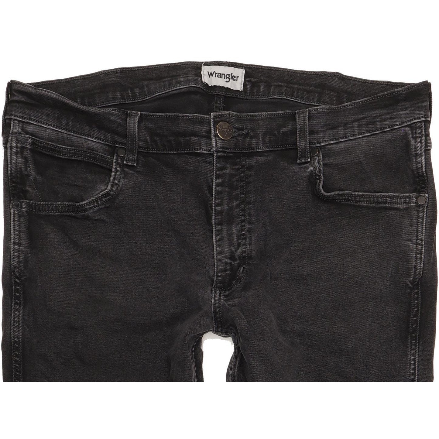 Wrangler Greensboro Men Black Straight Regular Stretch Jeans W36 L30