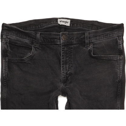 Wrangler Greensboro Men Black Straight Regular Stretch Jeans W36 L30