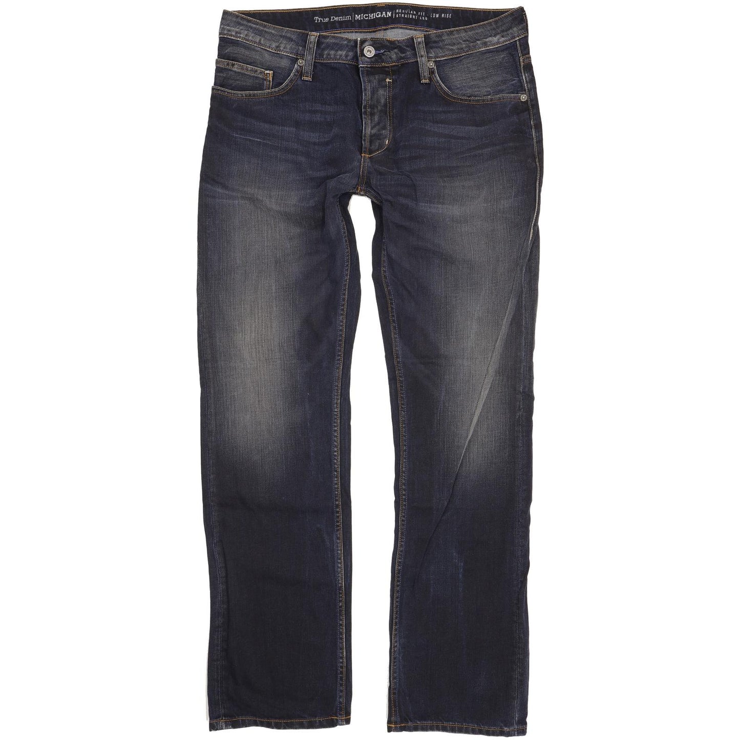 Mustang Michigan Men Blue Straight Regular Jeans W34 L34