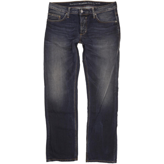 Mustang Michigan Men Blue Straight Regular Jeans W34 L34