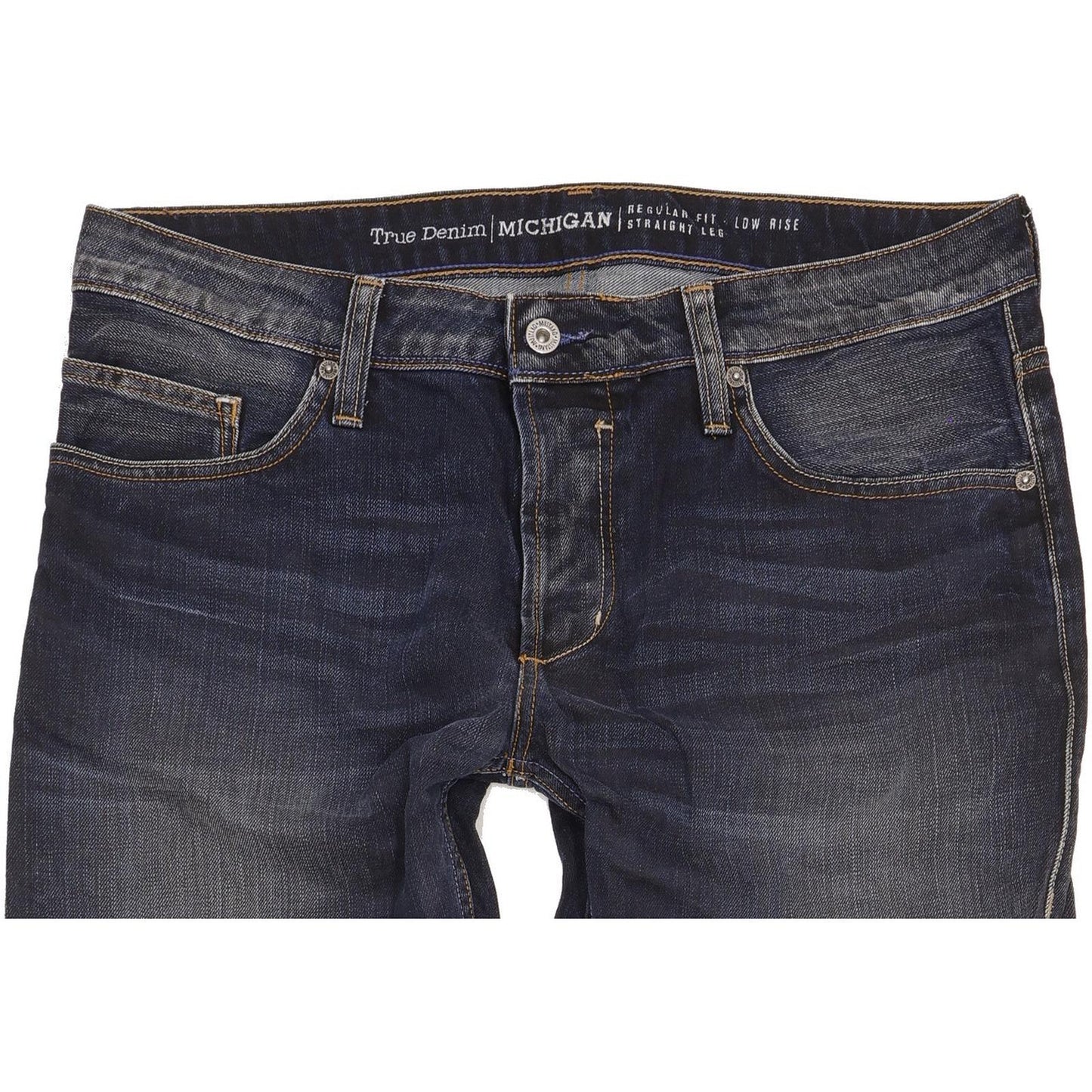 Mustang Michigan Men Blue Straight Regular Jeans W34 L34