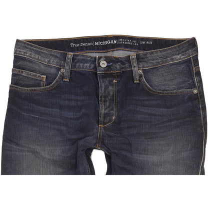 Mustang Michigan Men Blue Straight Regular Jeans W34 L34