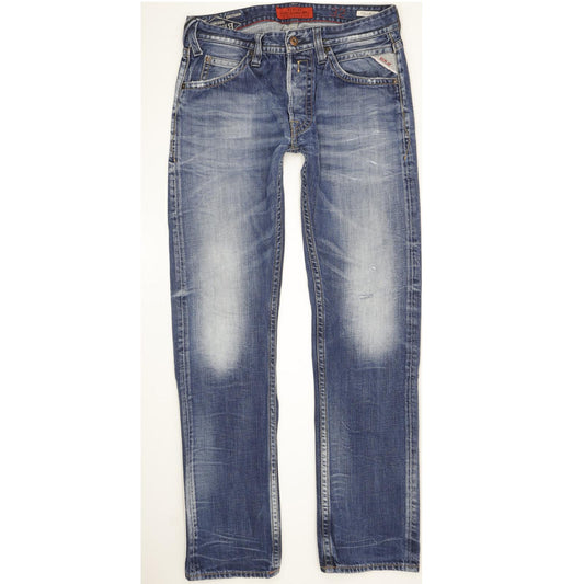 Replay Tillbor Men Blue Straight Slim Stretch Jeans W32 L32