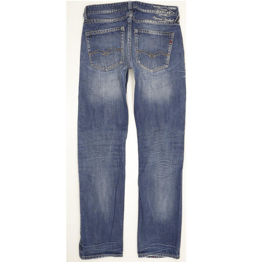 Replay Tillbor Men Blue Straight Slim Stretch Jeans W32 L32