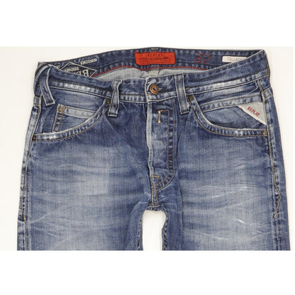 Replay Tillbor Men Blue Straight Slim Stretch Jeans W32 L32