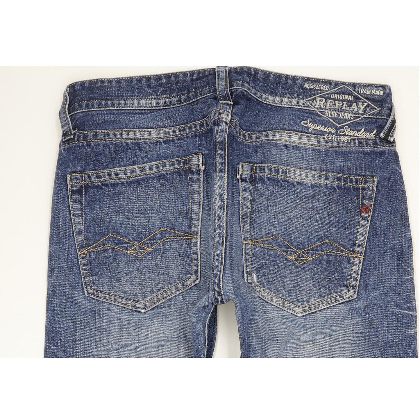 Replay Tillbor Men Blue Straight Slim Stretch Jeans W32 L32