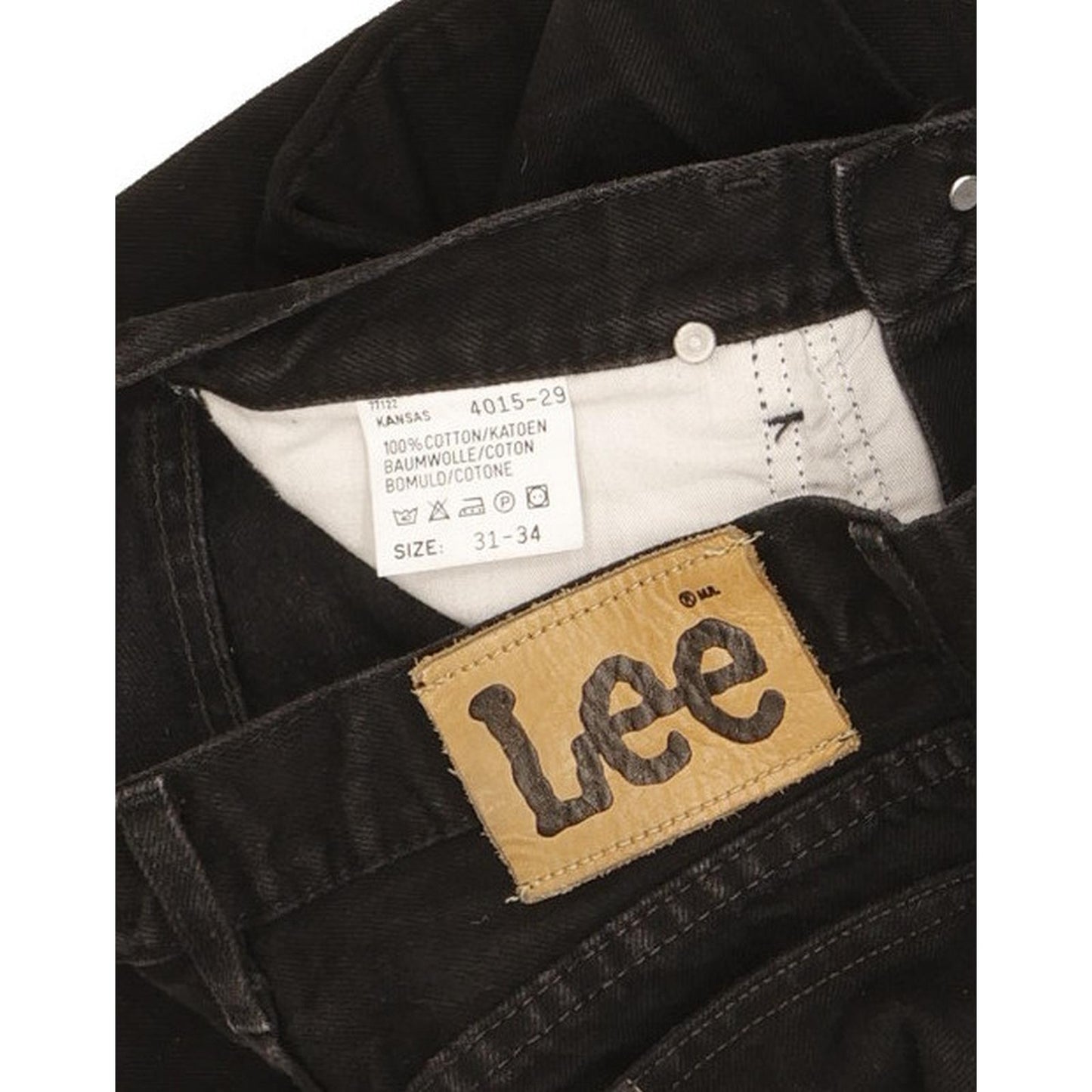 Lee Kansas Men Black Straight Regular Jeans W31 L34