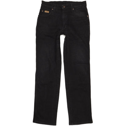 Wrangler Texas Men Black Straight Regular Stretch Jeans W31 L32