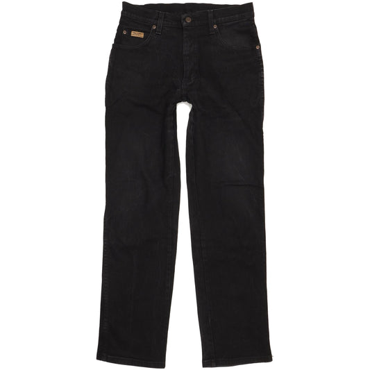 Wrangler Texas Men Black Straight Regular Stretch Jeans W31 L32