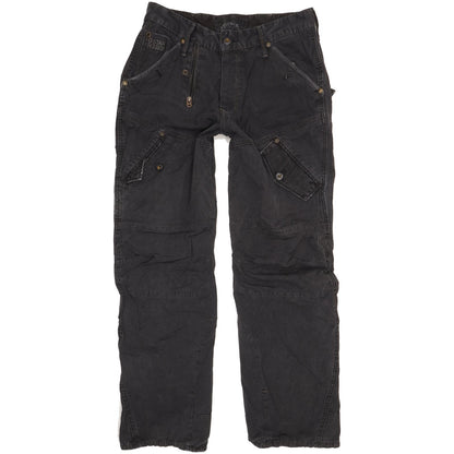G-Star Scuba Elwood Men Black Straight Loose Jeans W30 L32