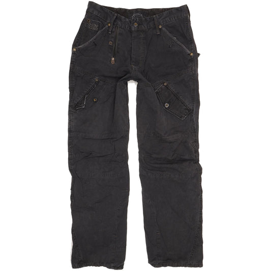 G-Star Scuba Elwood Men Black Straight Loose Jeans W30 L32