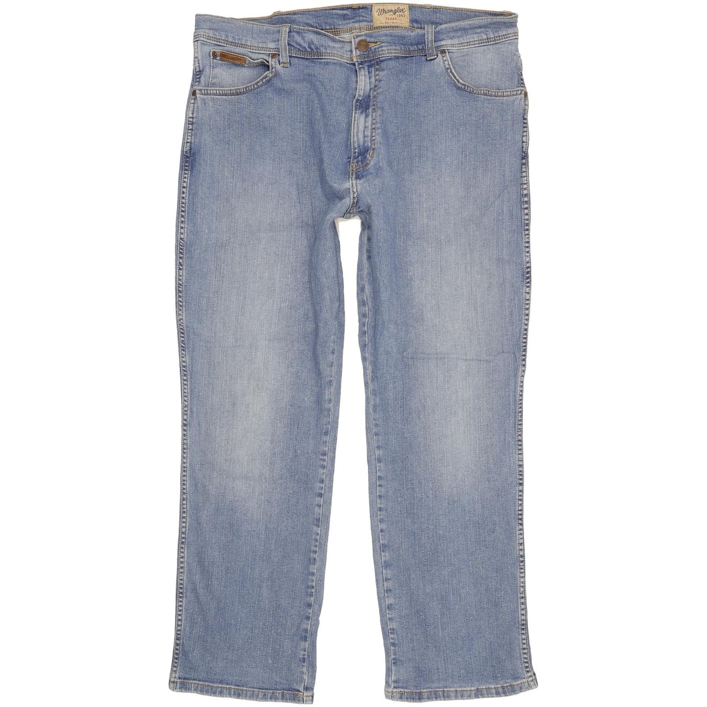 Wrangler Texas Men Blue Straight Regular Stretch Jeans W38 L29