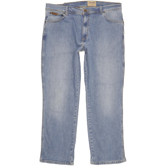 Wrangler Texas Men Blue Straight Regular Stretch Jeans W38 L29