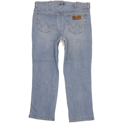 Wrangler Texas Men Blue Straight Regular Stretch Jeans W38 L29